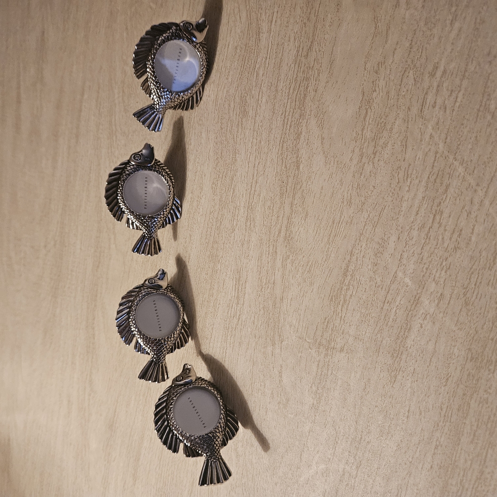Silver Fish-Shaped Photo Frames